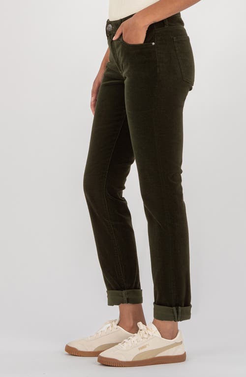Kut From The Kloth Catherine Stretch Cotton Corduroy Boyfriend Pants In Brown