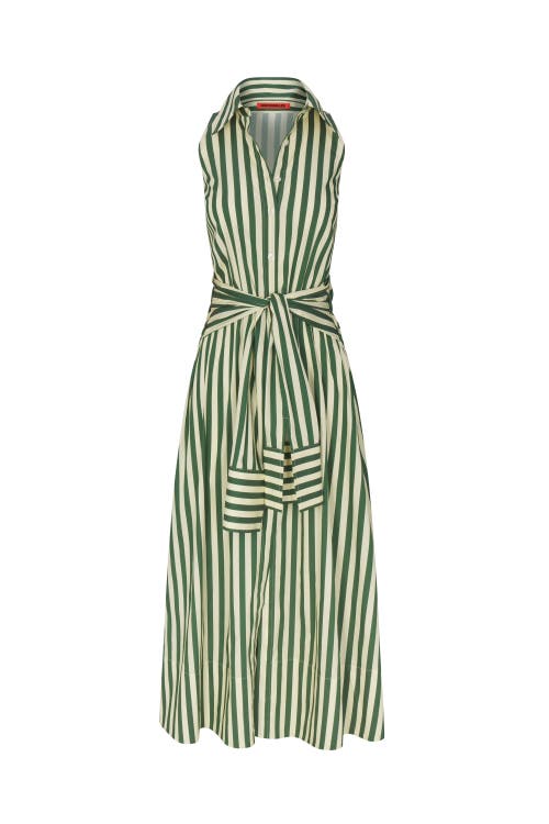 SIMONMILLER Inna Sleeveless Poplin Dress in Gummy Green/ecru at Nordstrom, Size Large