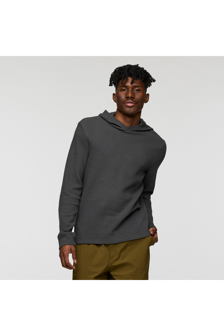 Atajo Long-Sleeve Waffle Hoodie - Men's, Main, color, Charcoal