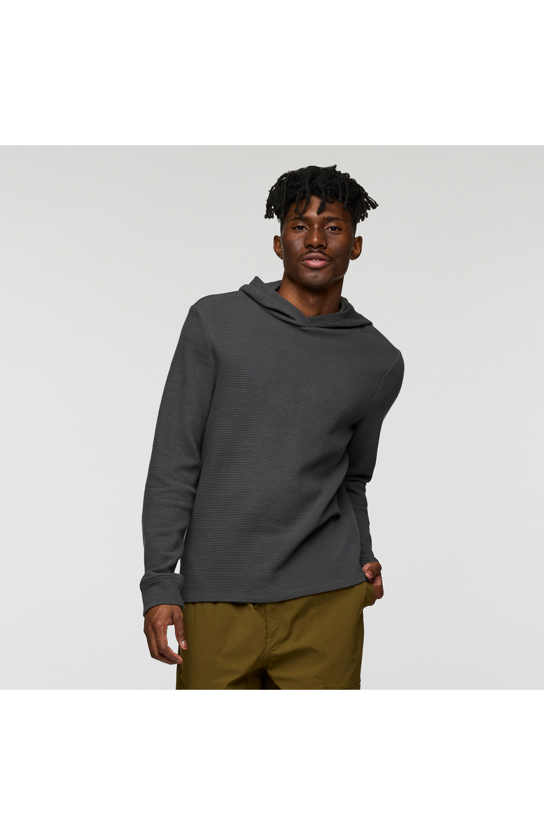 Cotopaxi Atajo Long-Sleeve Waffle Hoodie - Men's, Main, color, Charcoal