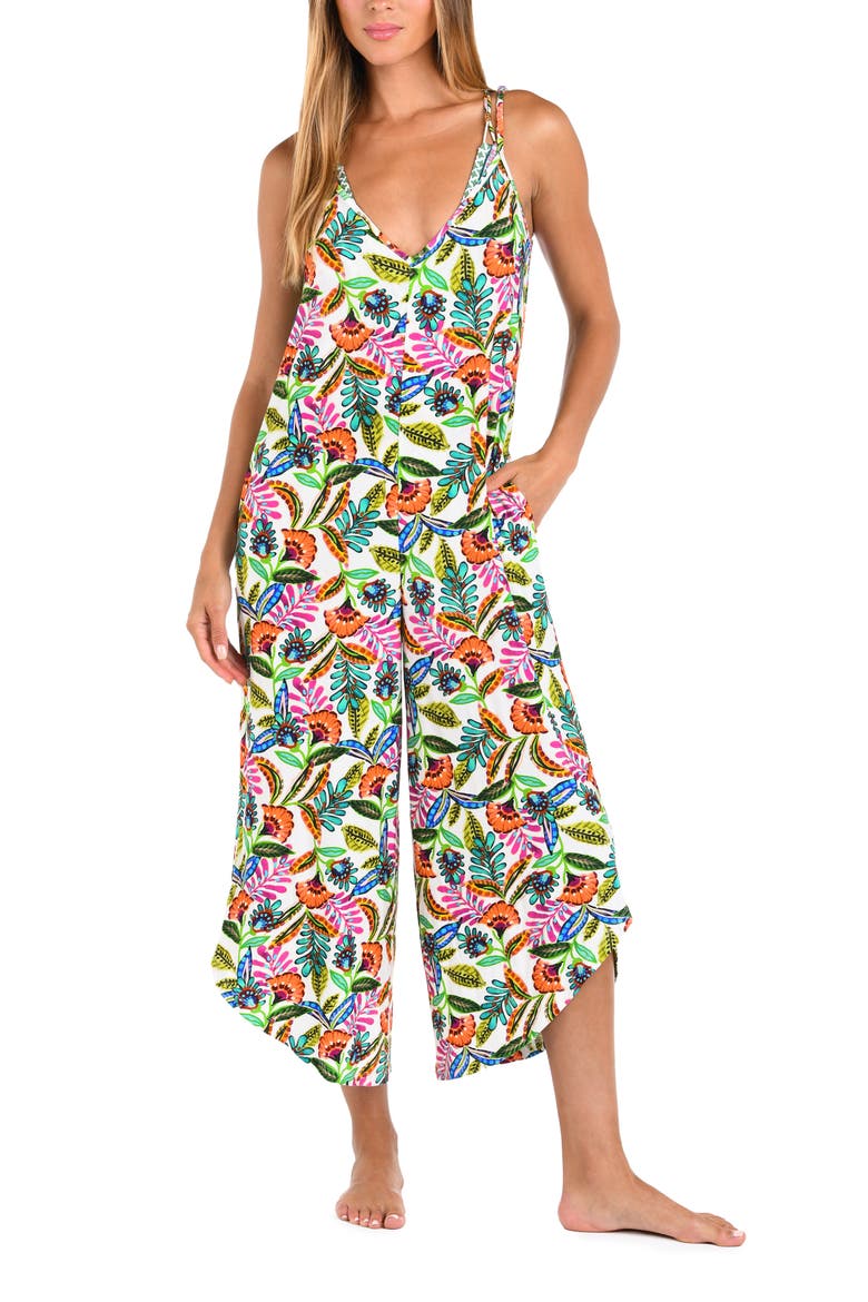 Jungle Crop Wide Leg Cover-Up Jumpsuit video