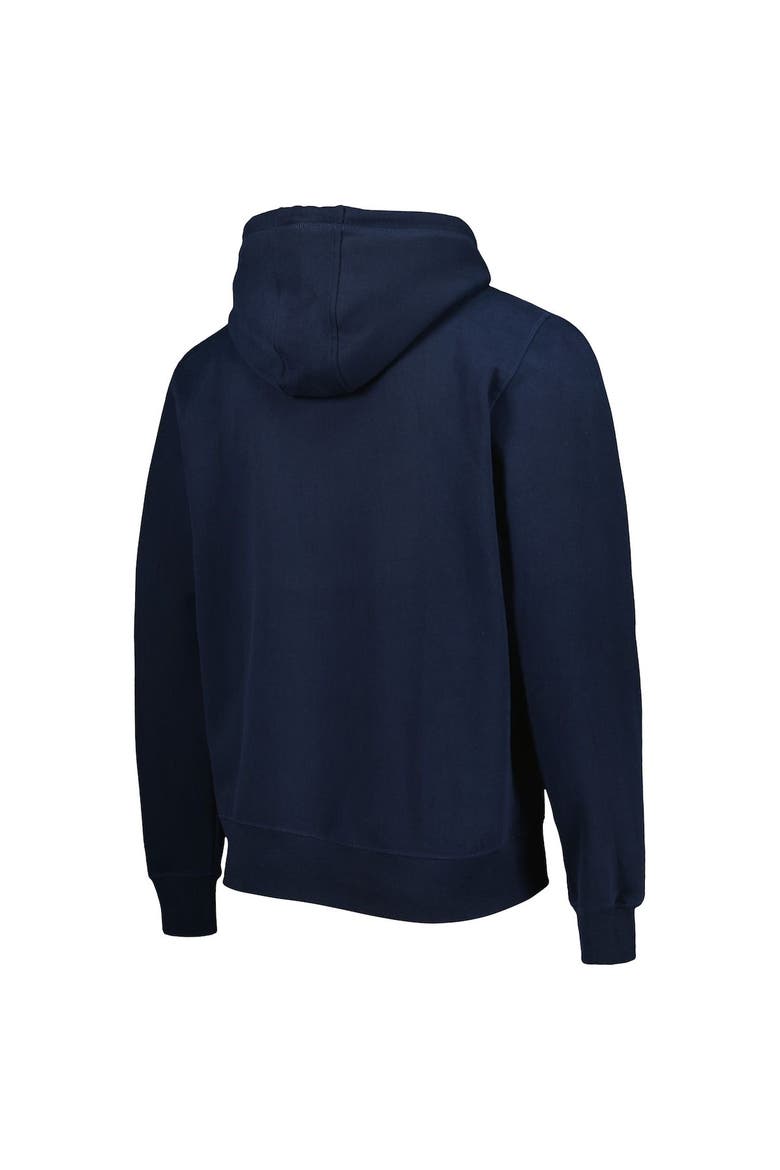 Men's New Era College Navy Seattle Seahawks Ink Dye Pullover Hoodie, Alternate, color, Blue