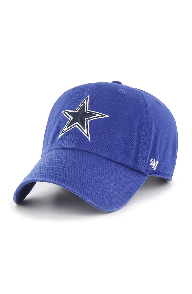 '47 Men's '47 Royal Dallas Cowboys Secondary Clean Up Adjustable Hat, Main, color, Royal