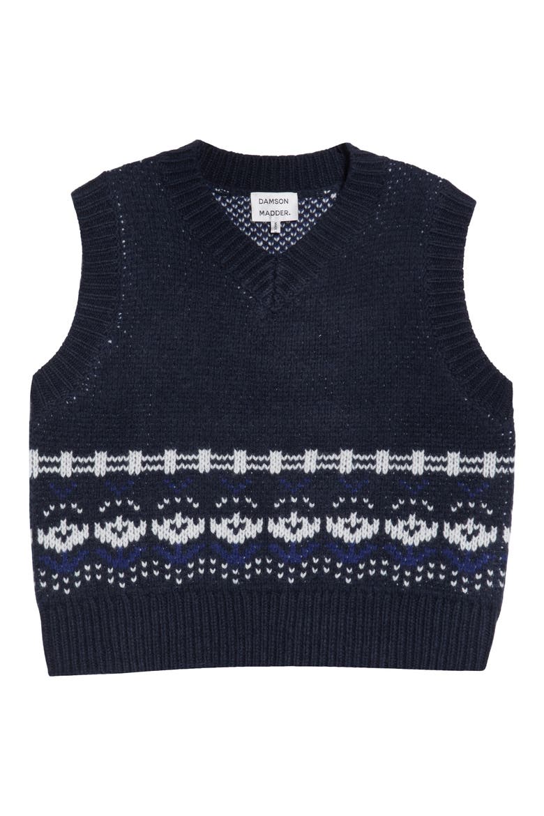 Rhona Wool Sweater Vest, Alternate, color, NAVY