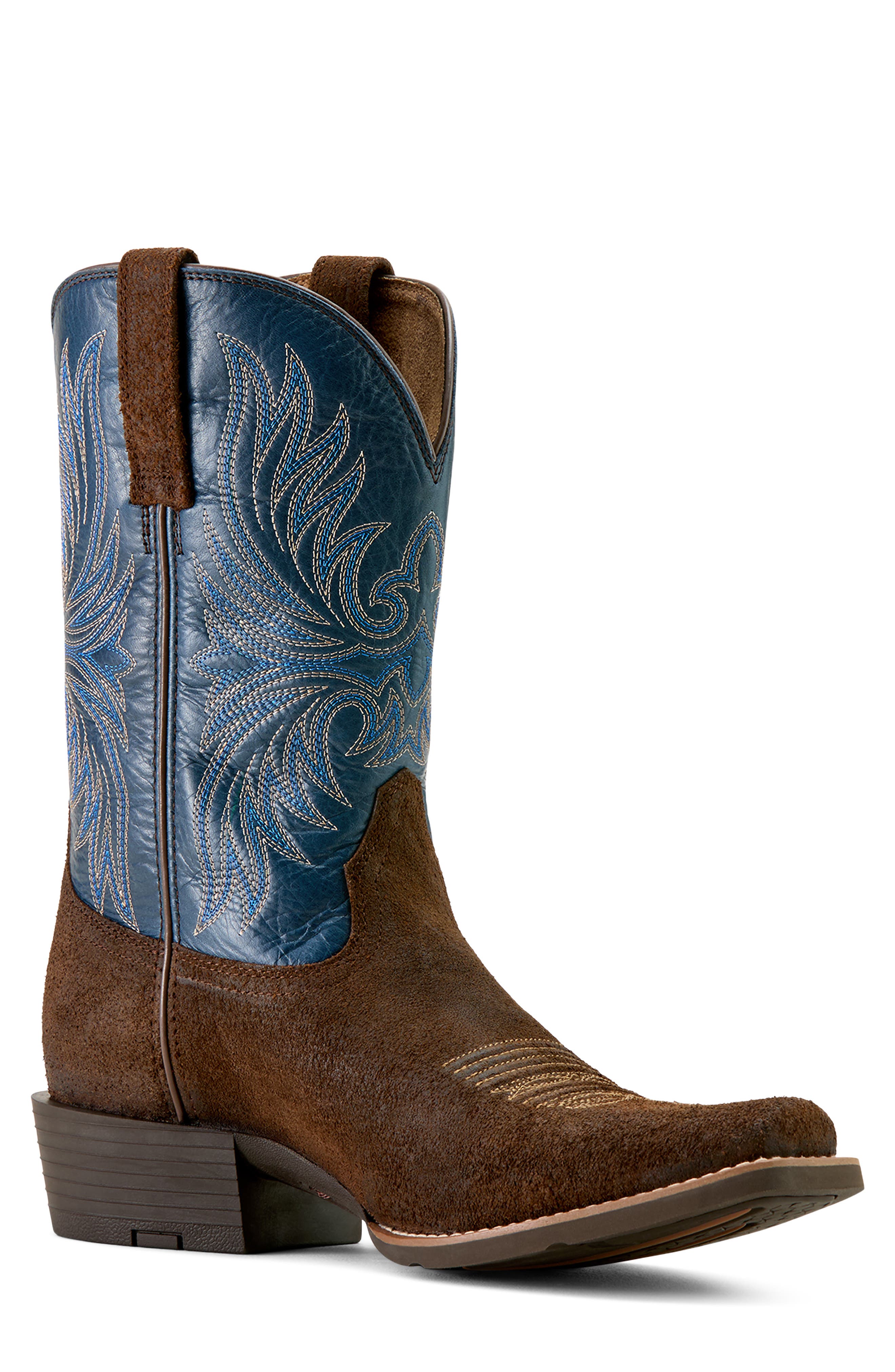 Sport Narrow Cutter Toe Leather Western Boot, Alternate, color, BROWN