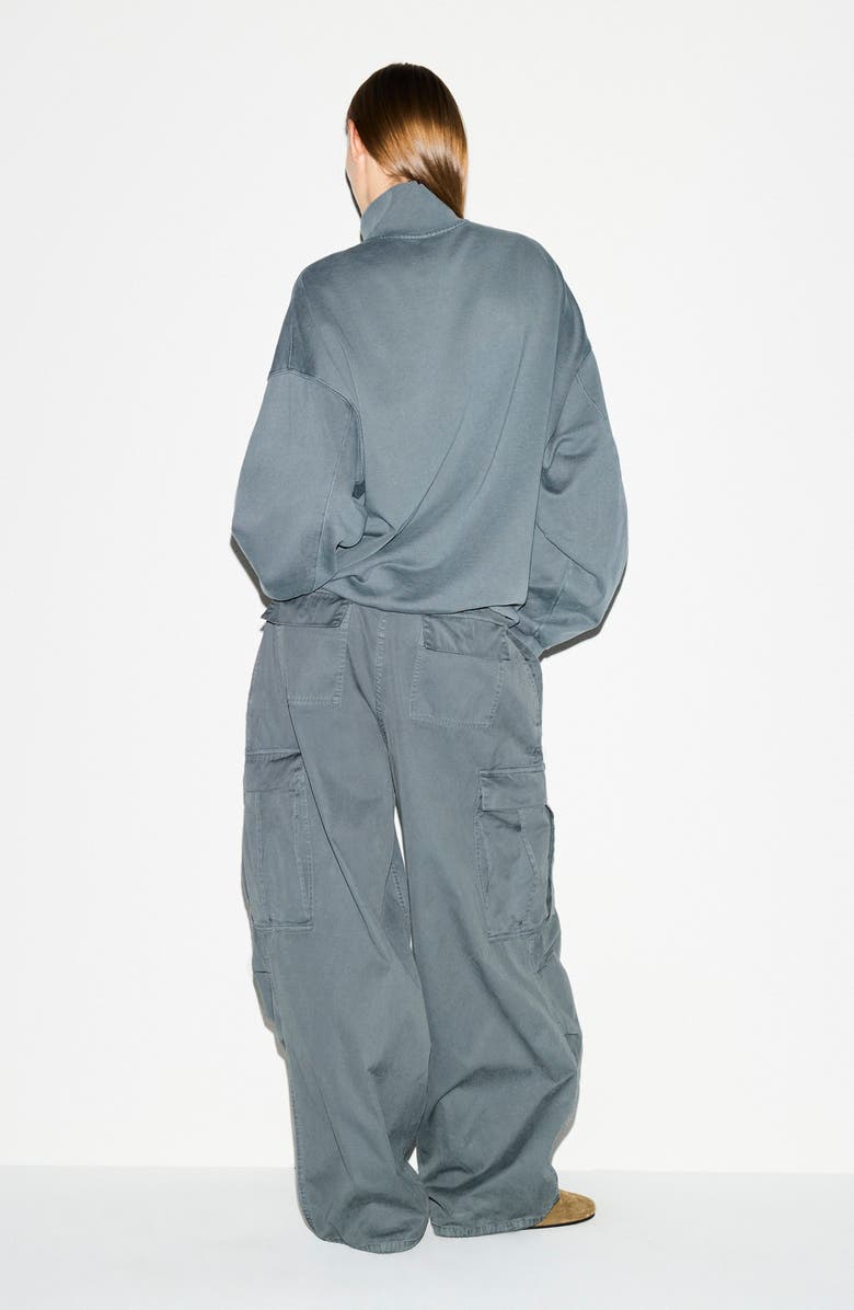 SKIMS Slouchy Half Zip Pullover, Alternate, color, Zircon