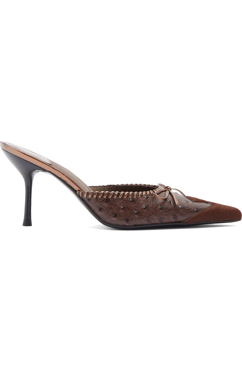 Jeffrey Campbell Clara Pointed Toe Pump, Alternate, color, Brown Ostrich Combo