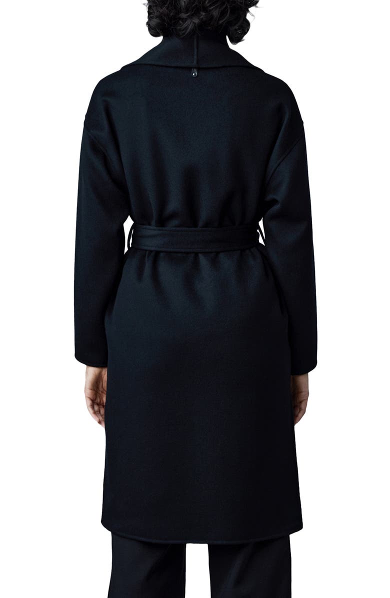 Mackage Thalia Double Face Tie Waist Wool Coat, Alternate, color,