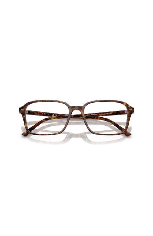 Ray Ban Ray-ban 54mm Square Optical Glasses In Brown