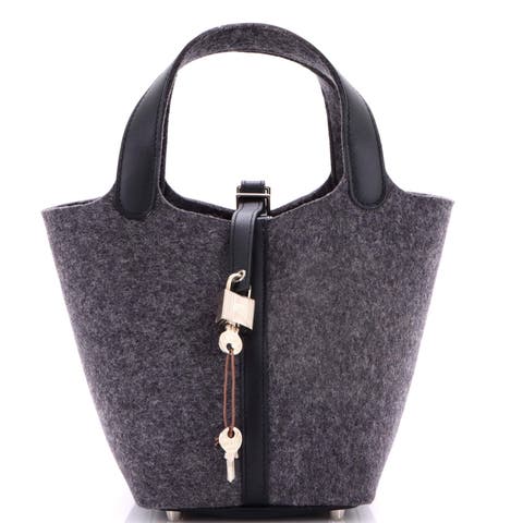 Picotin Lock Bag Felt with Leather PM