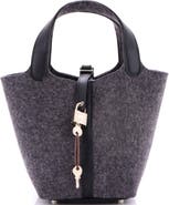 Pre-Owned Hermes Picotin Lock Bag Felt with Leather PM
