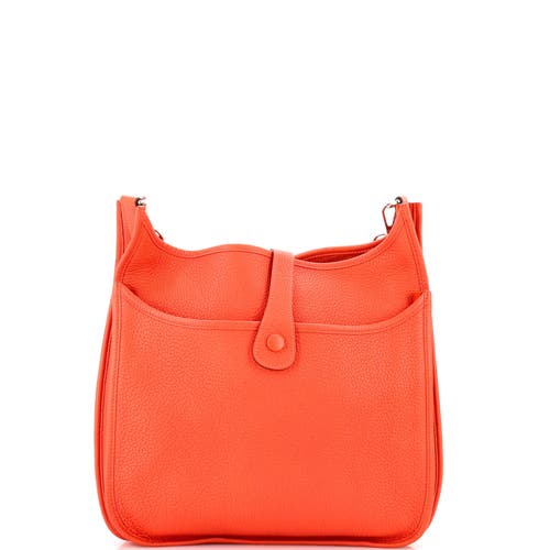Pre-owned Hermes Hermes Evelyne Bag Gen Iii Clemence Gm In Red