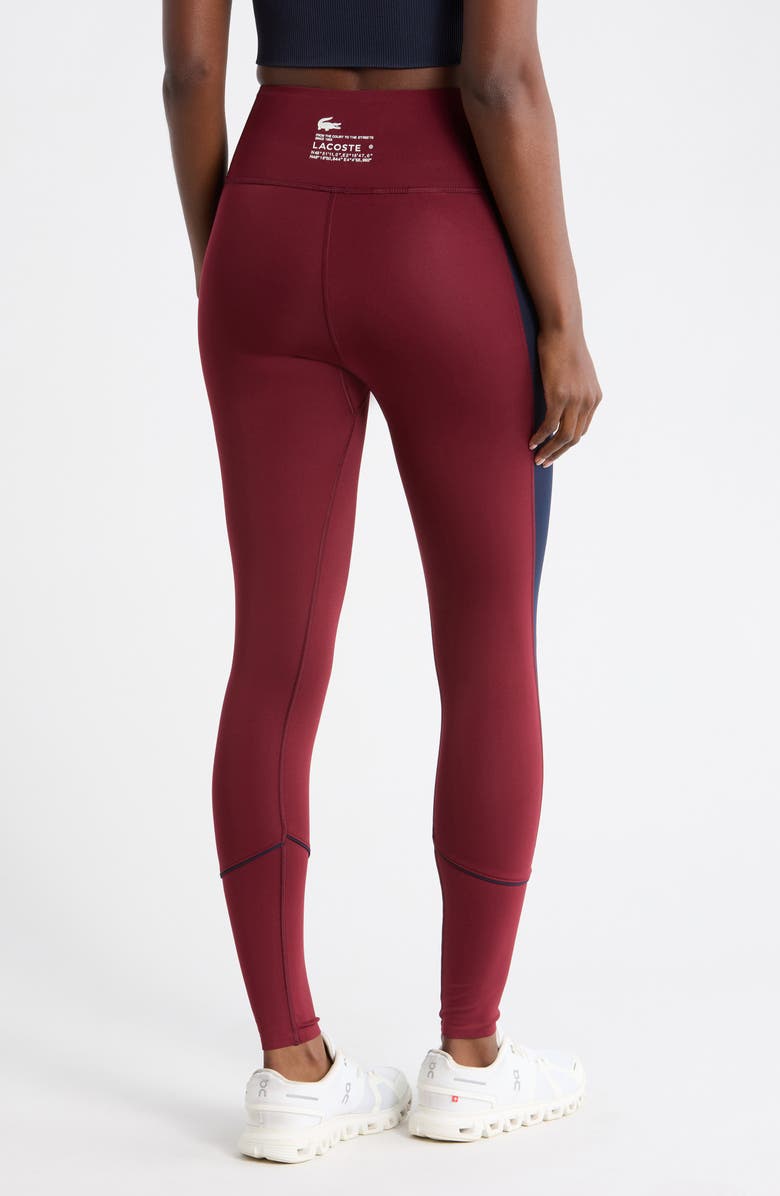 Lacoste Sport Leggings, Alternate, color, Zin/ Navy Blue