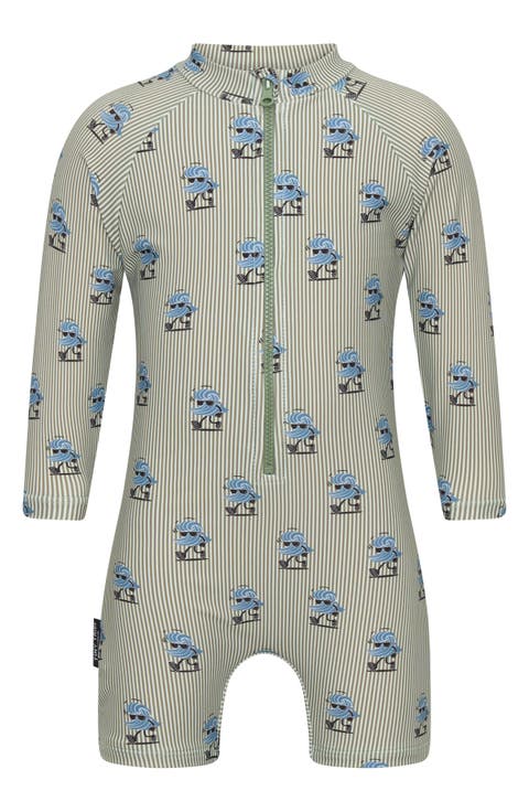 Wave One-Piece Rashguard Swimsuit (Baby)