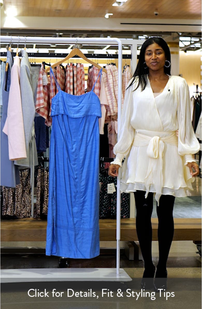 Gleaming Waters Embroidered Detail Maxi Dress, sales video thumbnail