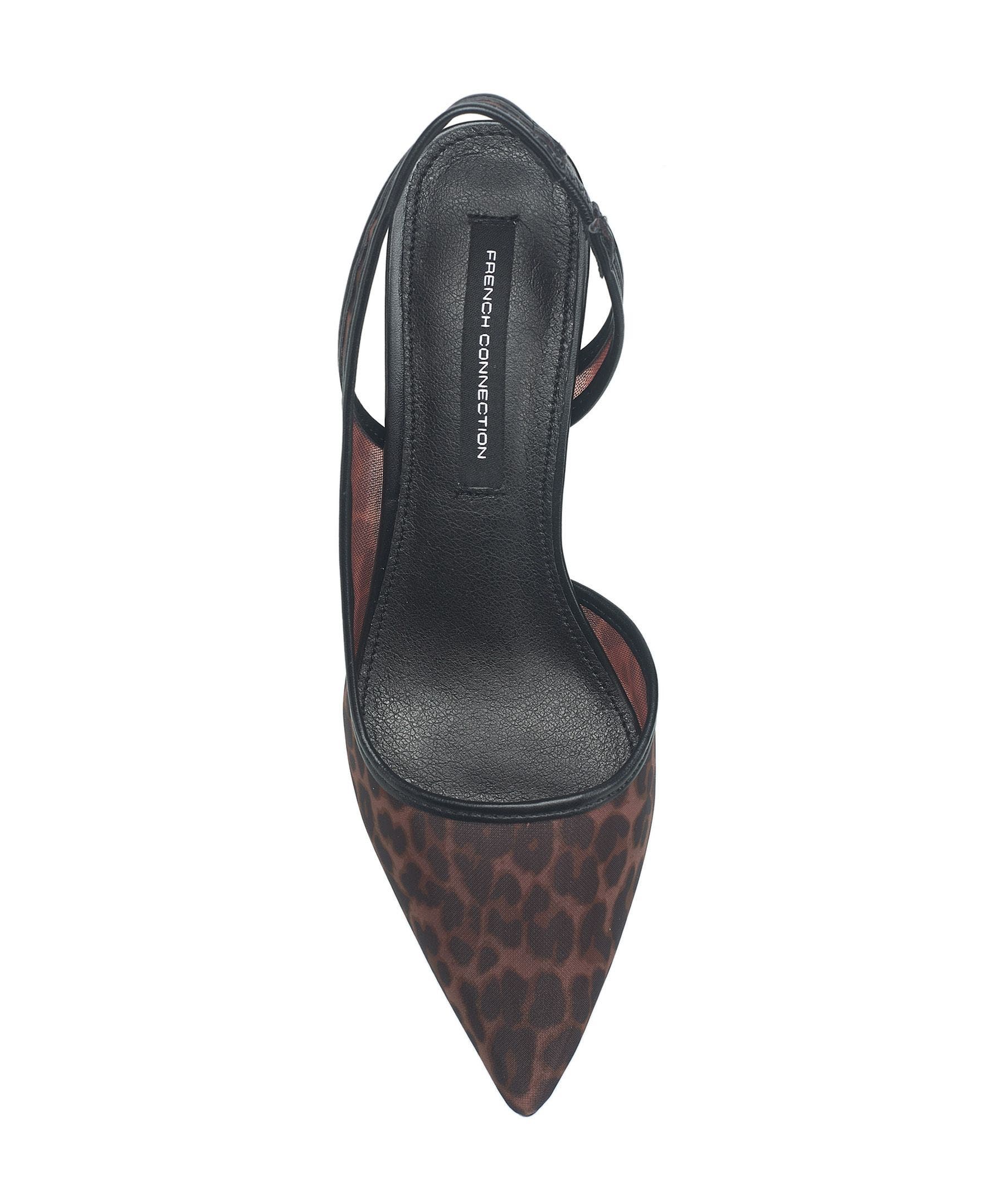 French Connection Quest Slingback Kitten Heel, Alternate, color, Leopard
