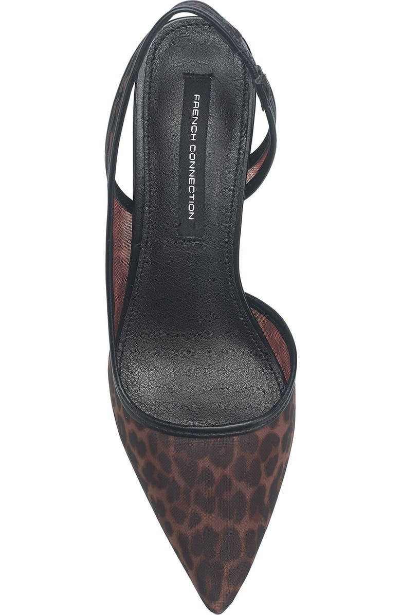 French Connection Quest Slingback Kitten Heel, Alternate, color, Leopard