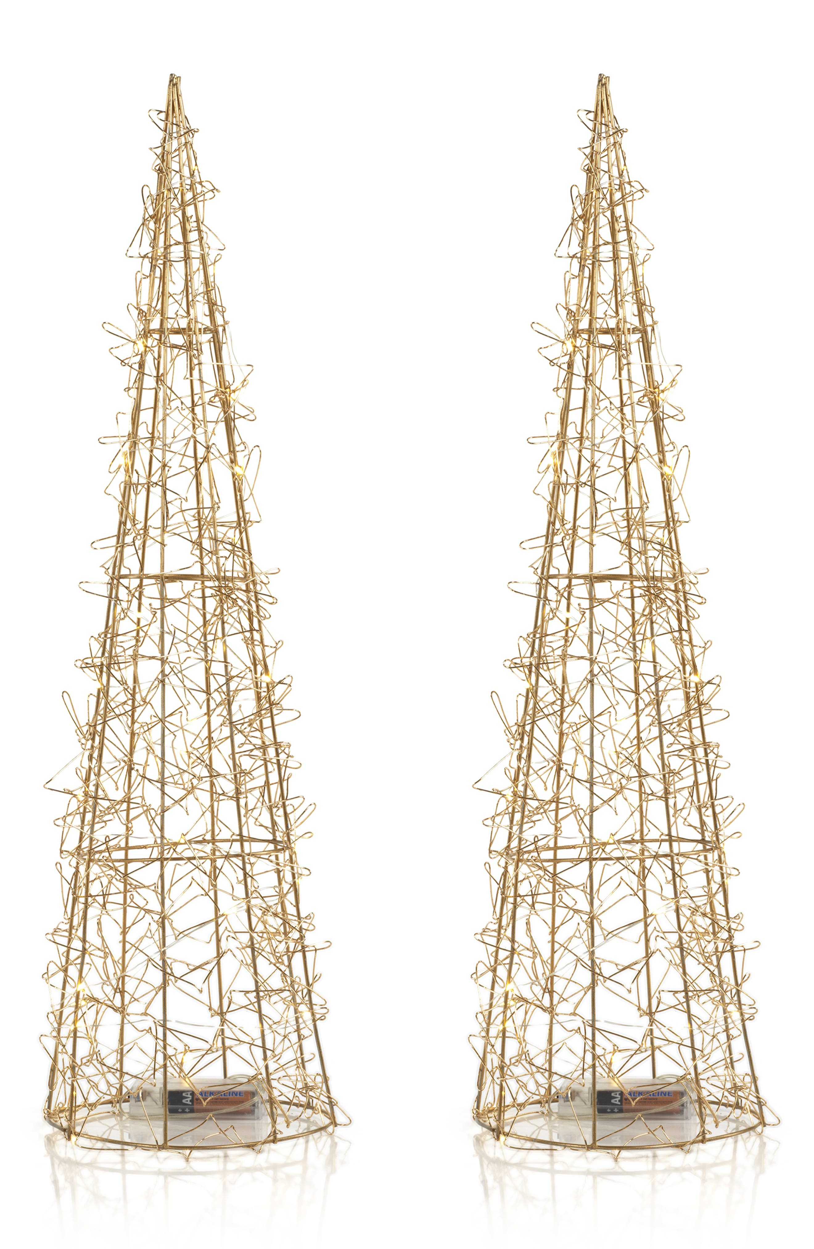 Zodax Set of 2 Holiday LED Wired Trees