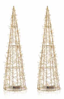 Zodax Set of 2 Holiday LED Wired Trees