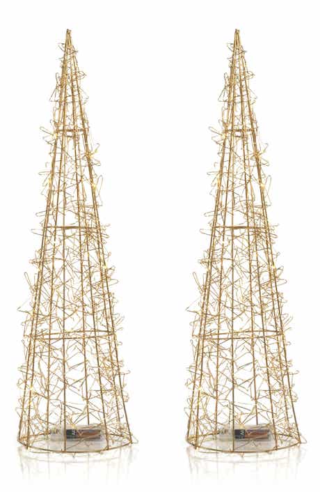 Zodax Set of 2 Holiday LED Wired Trees