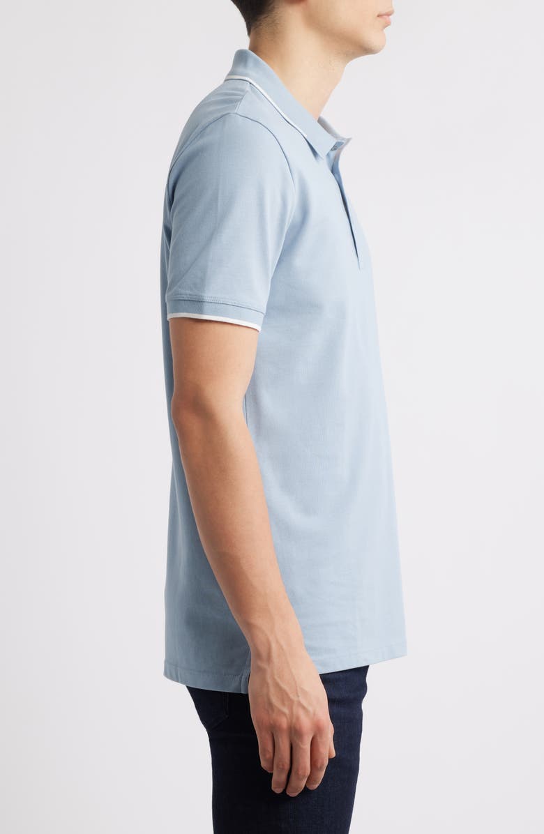 HUGO Dino Tipped Polo, Alternate, color, Open Blue
