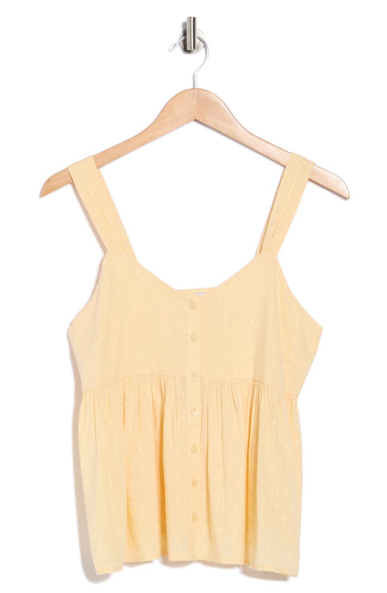 Melrose and Market Clip Dot Button-Up Tank, Alternate, color, Beige Gelato