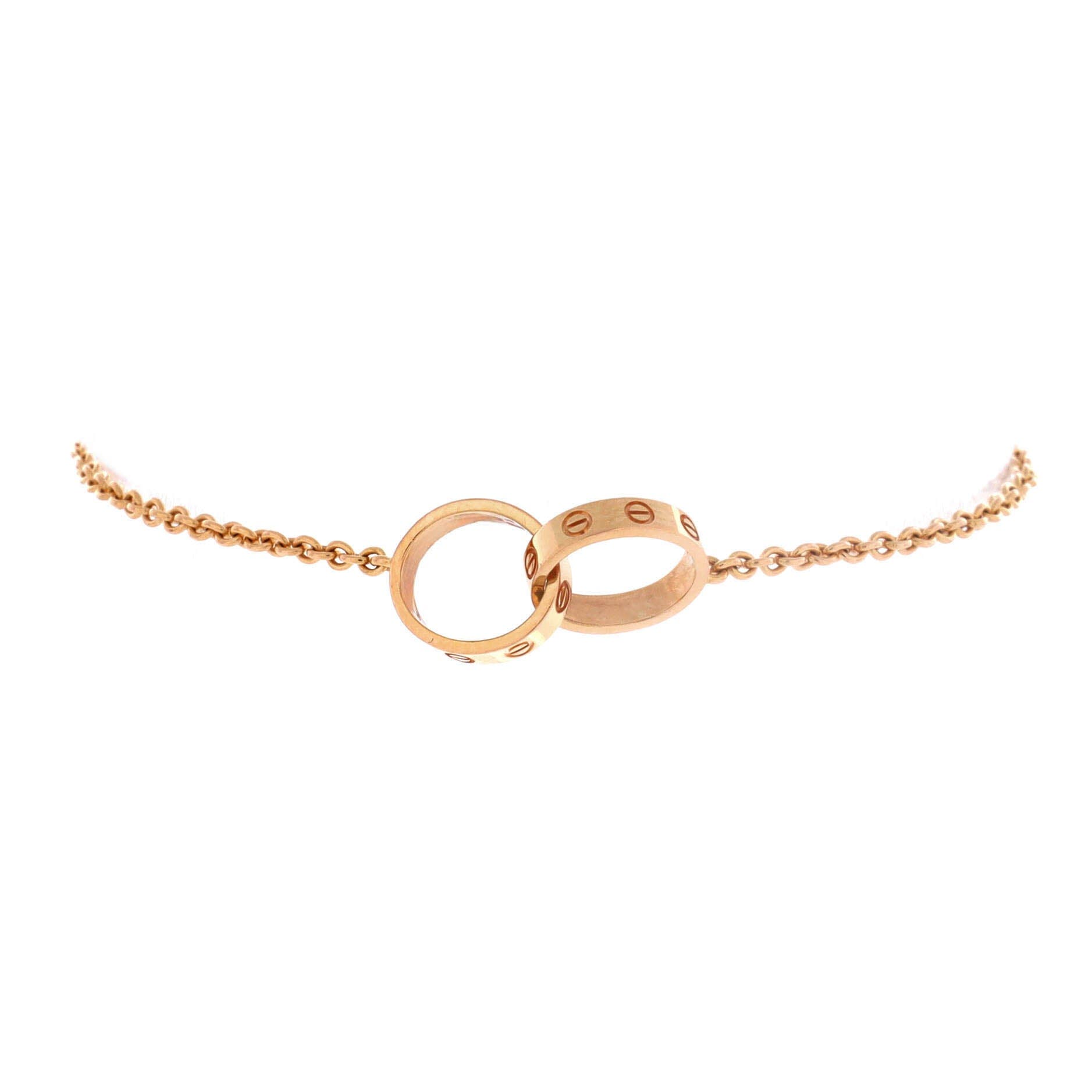 Love Interlocking Bracelet 18K Rose Gold, Main, color, Metallic Gold
