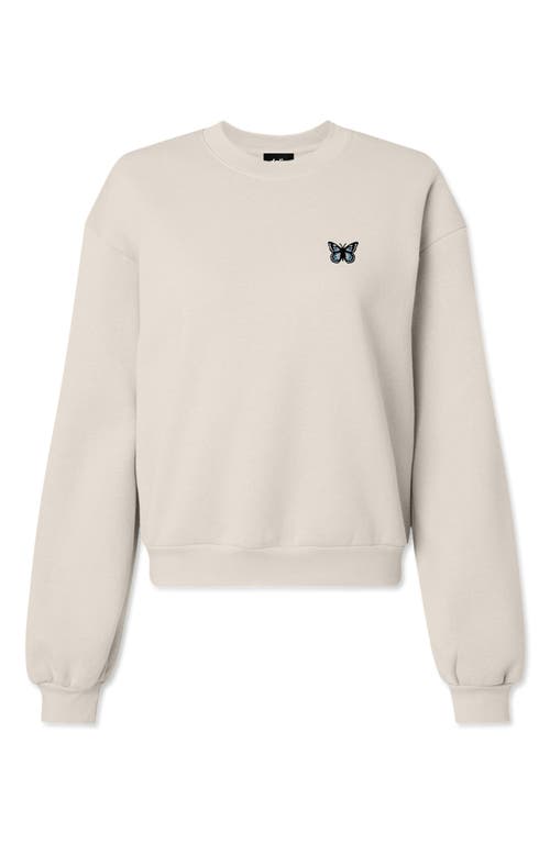 Dalix Butterfly Relaxed Sweatshirt In Bone