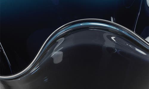 Zodax Vellerti Wave Glass Bowl In Blue