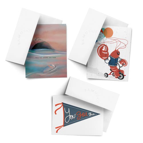 Ramus & Co Celebration/Graduation Assorted Greeting Card Pack (3ct) "Lobster, Pennant, Island" in Multi-Pack at Nordstrom