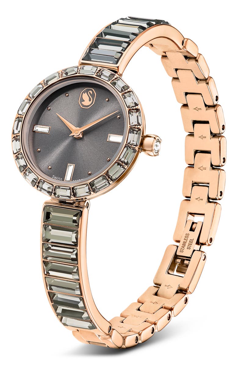 Swarovski Matrix Bracelet Watch, 25mm, Alternate, color, Grey
