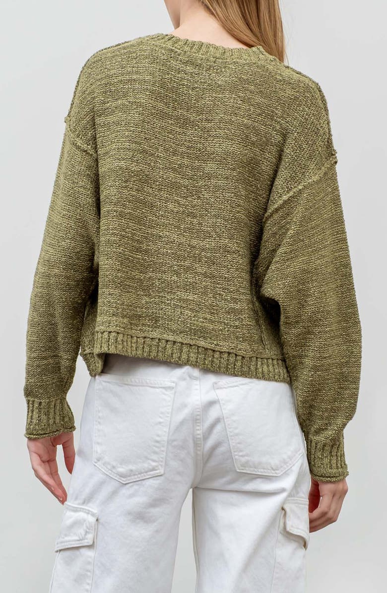Blu Pepper Crewneck Sweater, Alternate, color, Olive