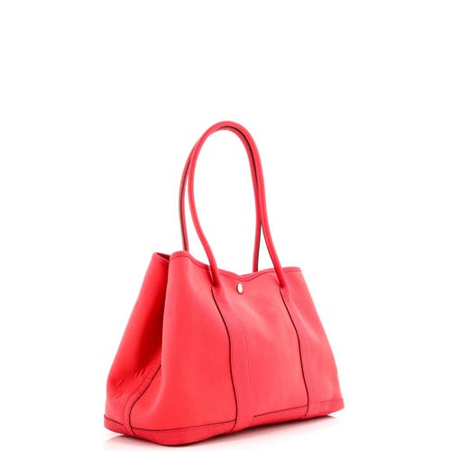 Pre-owned Hermes  Hermes Garden Party Tote Toile And Leather 36 In Purple