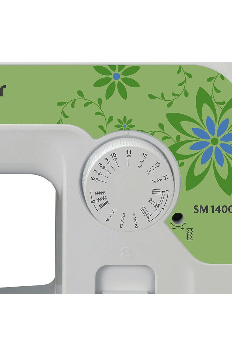 Brother 14 Stitch Floral Sewing Machine, Alternate, color, White And Green