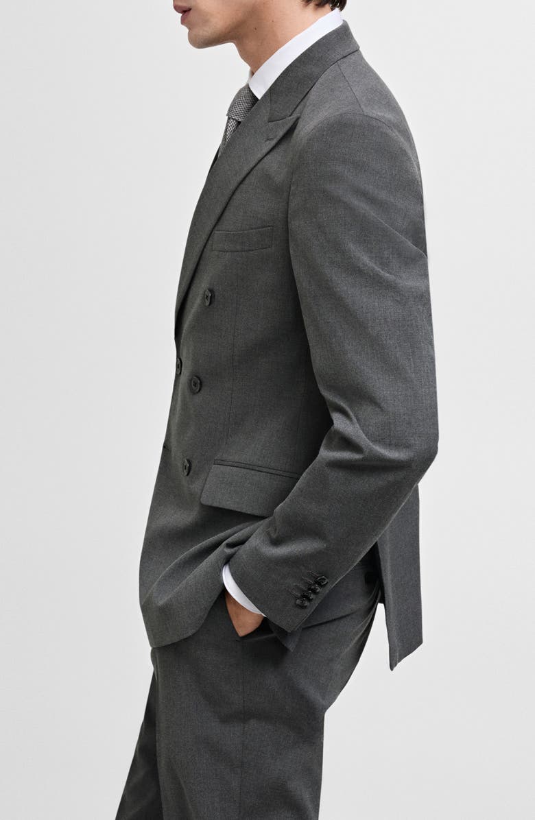 MANGO Slim Fit Double Breasted Suit Jacket, Alternate, color, 