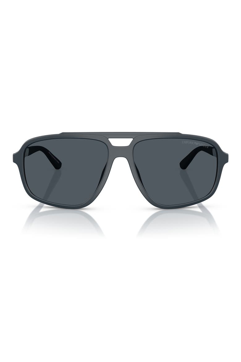 59mm Pilot Sunglasses, Main, color, DARK BLUE / DARK BLUE