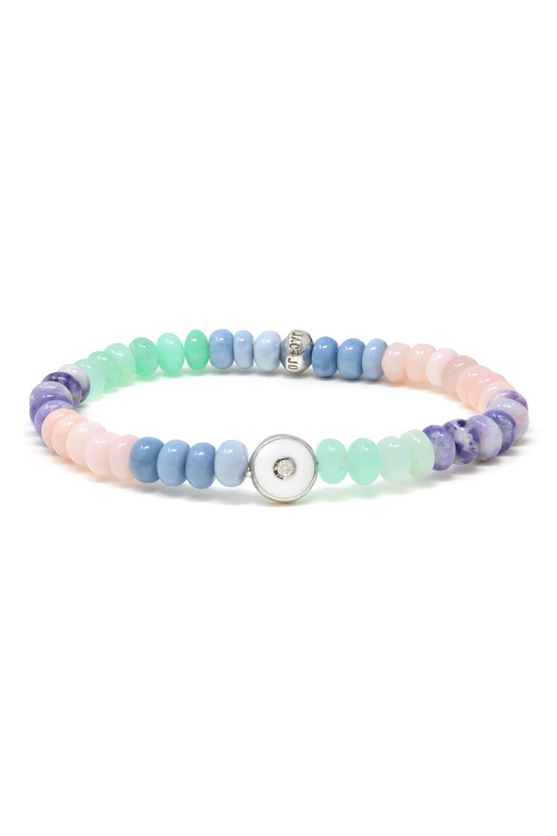 Jac + Jo Soul Pastel Opal Beaded Stretch Bracelet, Main, color, PASTEL MULTICOLOR