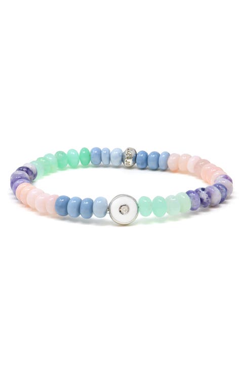 Jac + Jo Soul Pastel Opal Beaded Stretch Bracelet