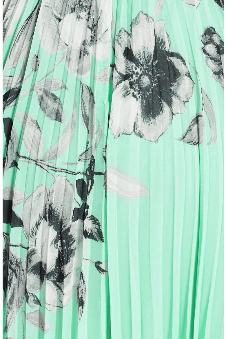 Print Chiffon Maxi Dress, Alternate, color, MINT