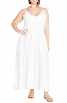 City Chic Martina Lace Trim Dress