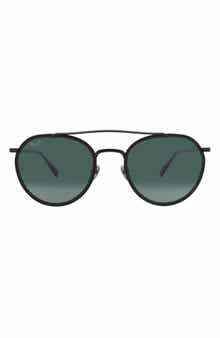 Maui Jim Bowline 53mm Polarized Round Sunglasses
