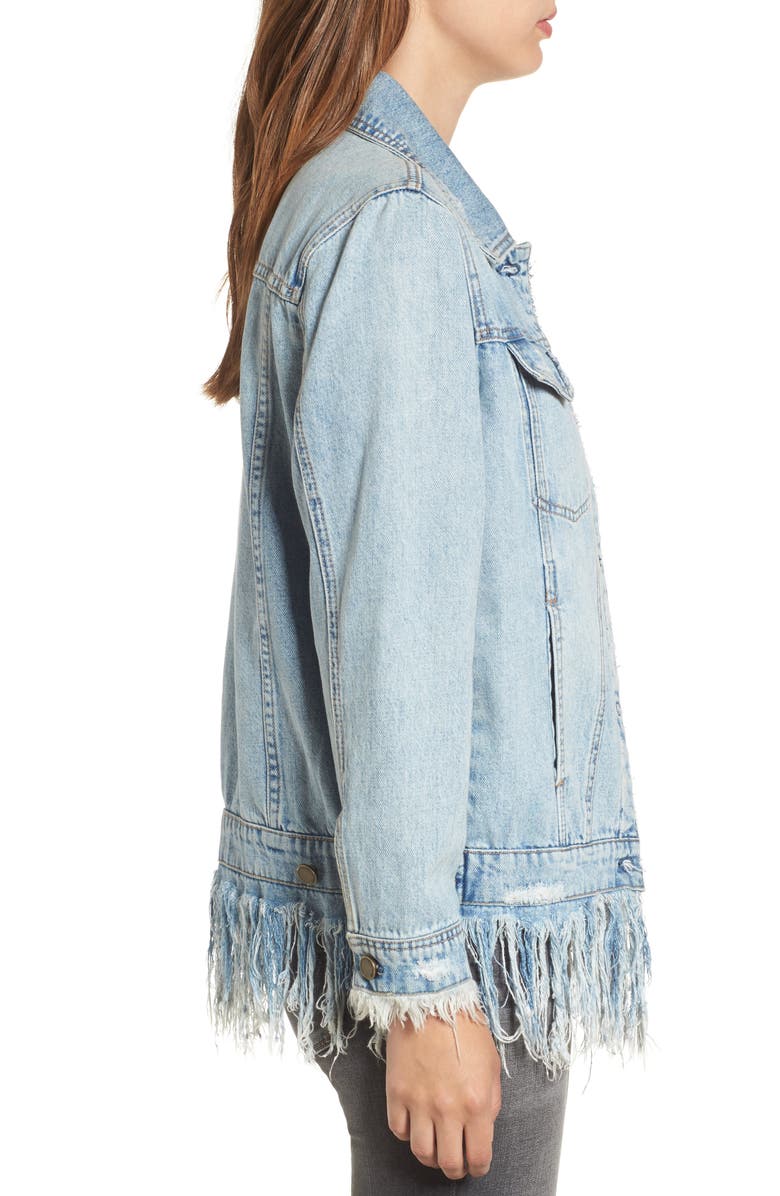 BLANKNYC Whiplash Denim Jacket, Alternate, color, 