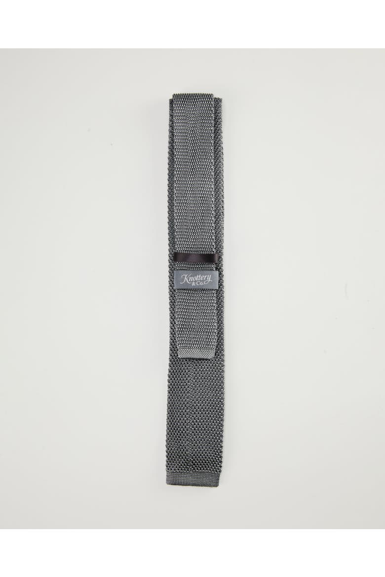Classic Knit Silk Tie, Alternate, color, Silver Grey