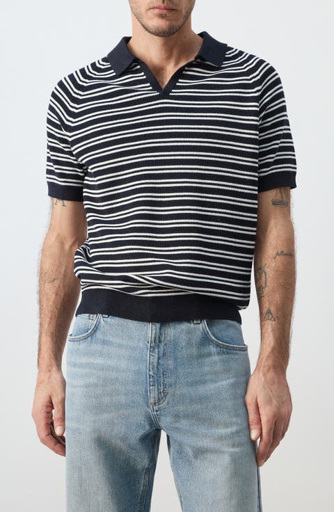 Stripe Knit Polo