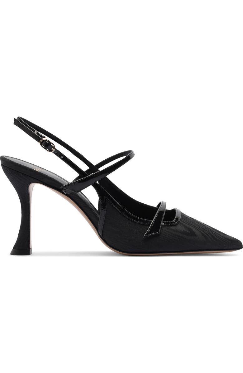 Alexandre Birman Tita Moiré Pointed Toe Slingback Pump, Alternate, color, Black