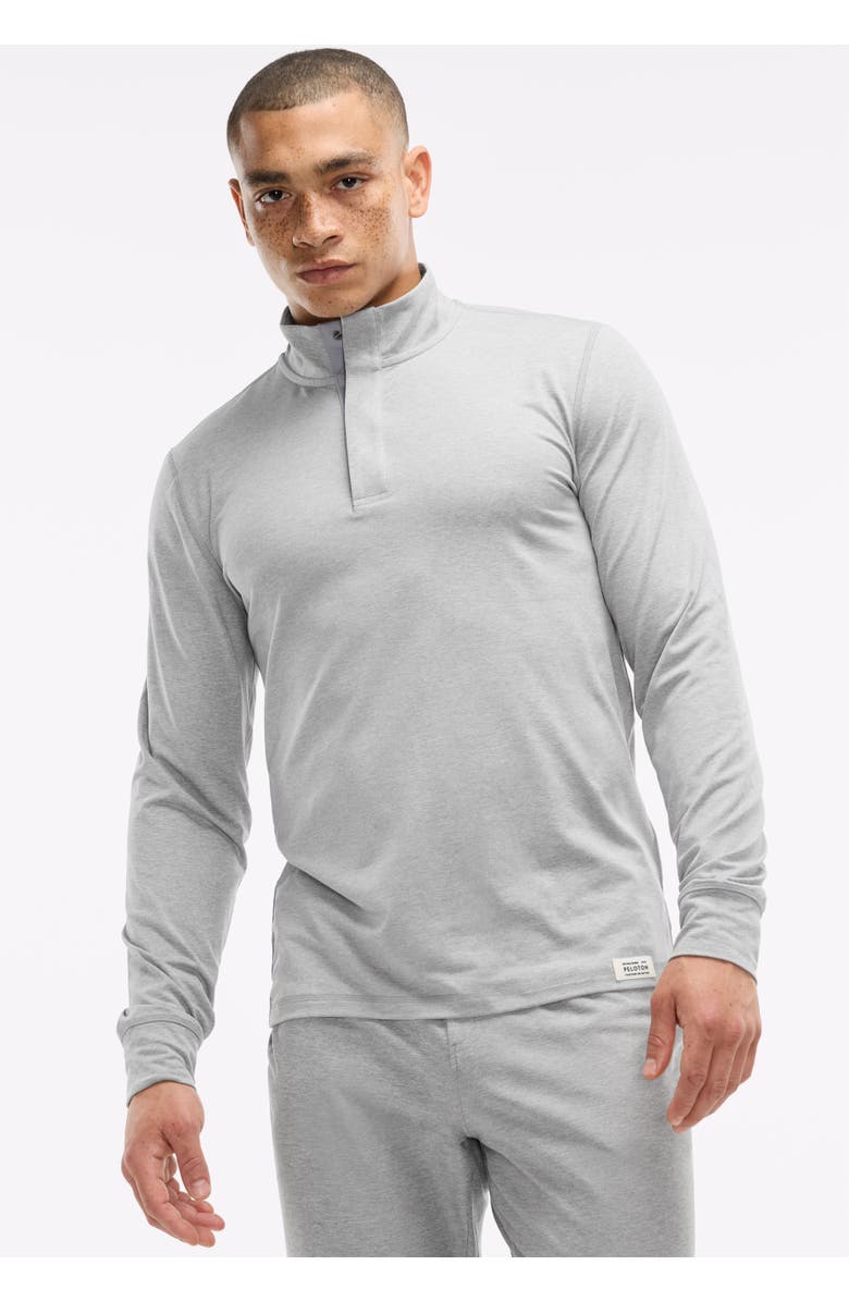 Peloton Dreamblend Snap Placket Pullover, Main, color, Light Heather Grey