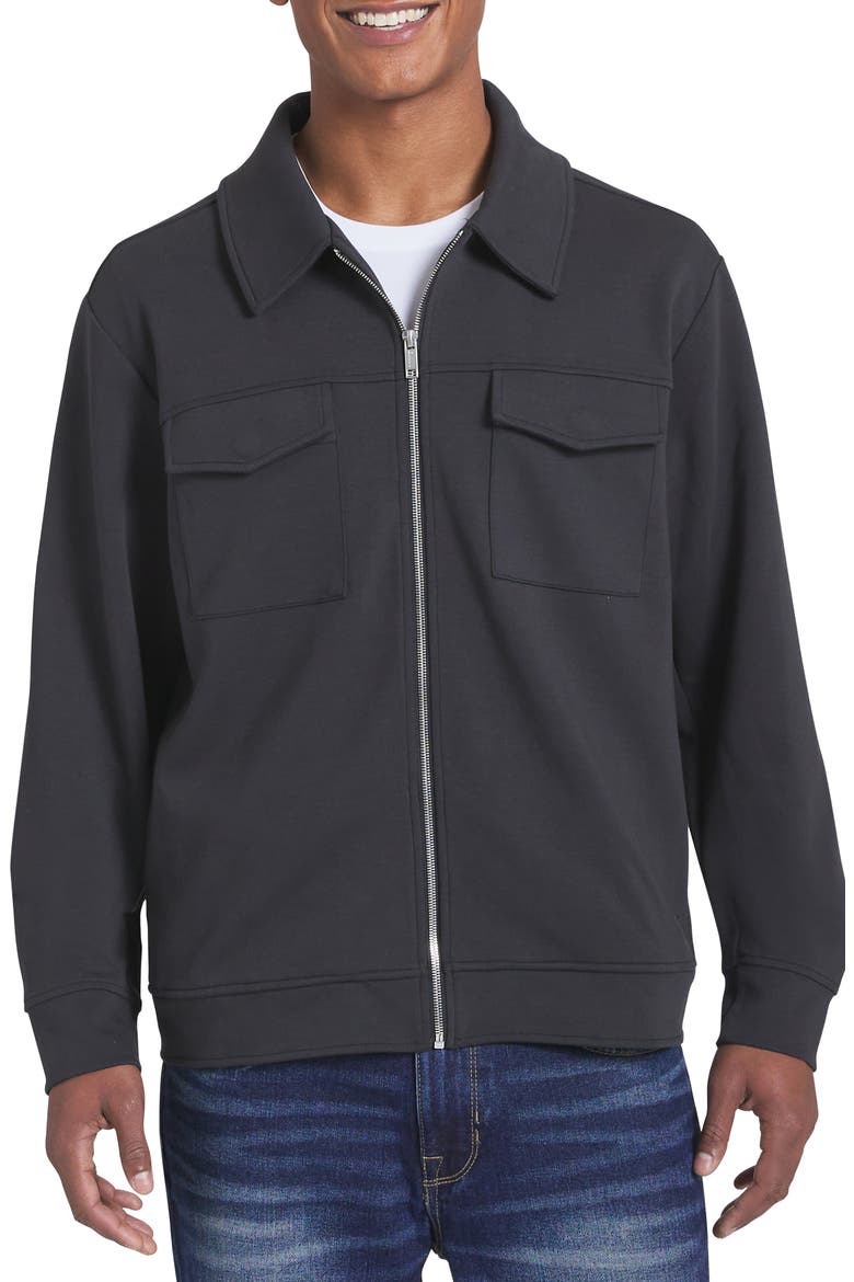 Empire Knit Jacket, Main, color, BLACK