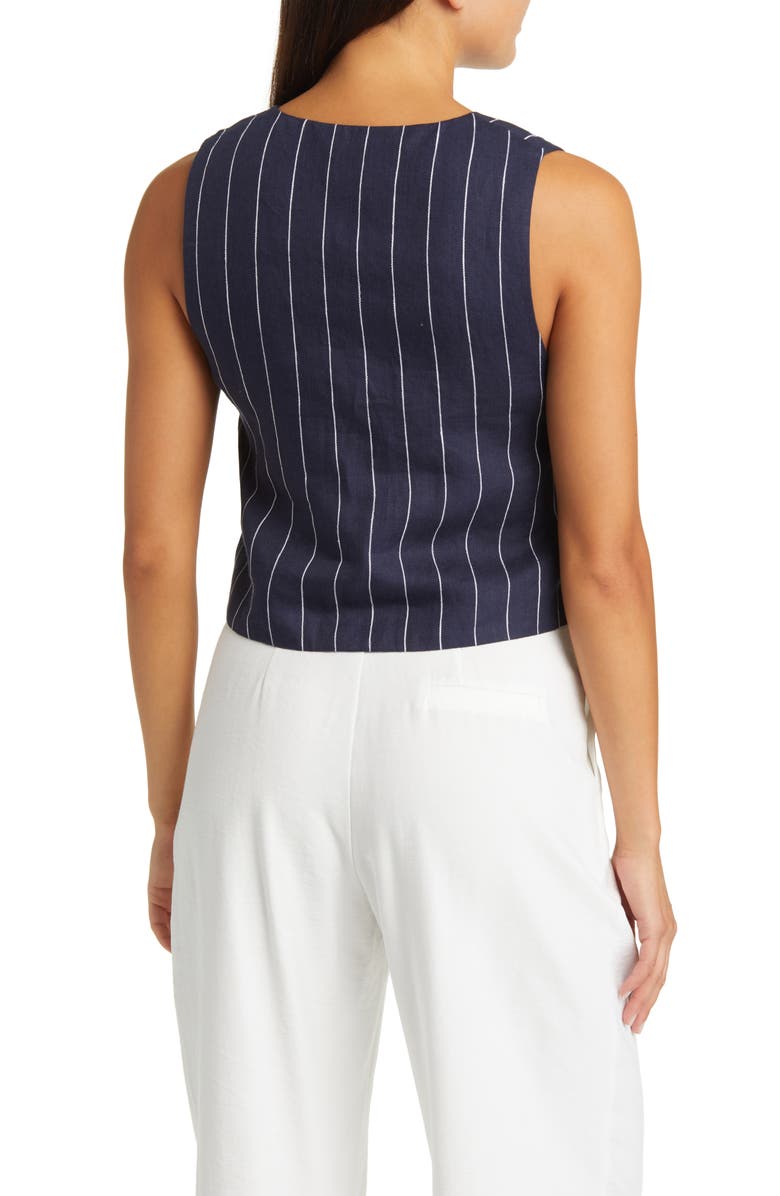 Sophie Rue Frances Linen Suit Vest, Alternate, color, 
