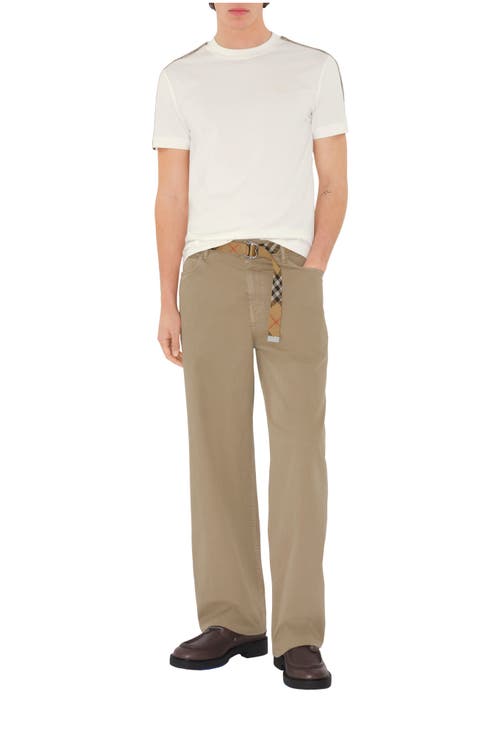 Check Trim Cotton T-shirt