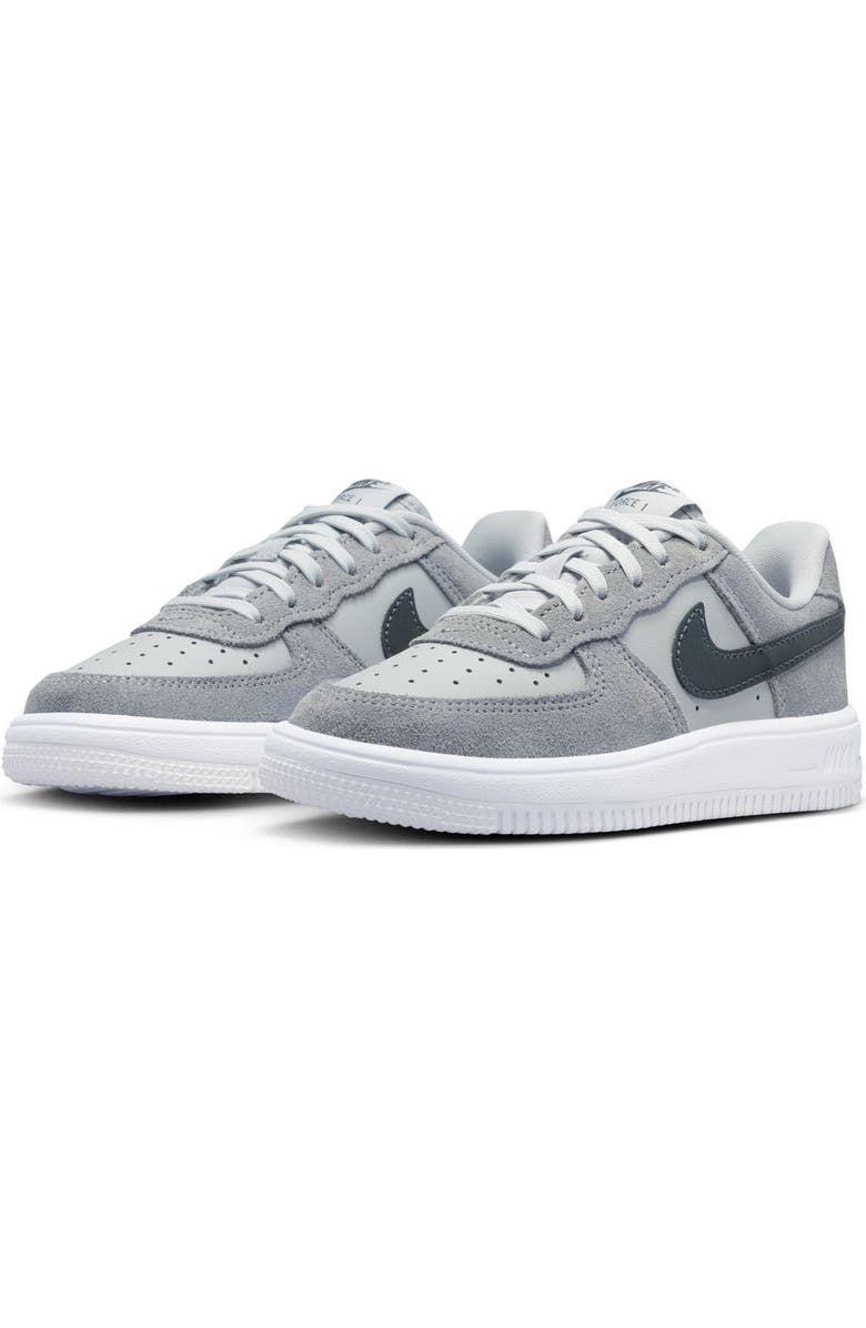 Nike Kids' Force 1 Low Essential Basketball Sneaker, Main, color, Light Grey/ Dark Grey/ Grey